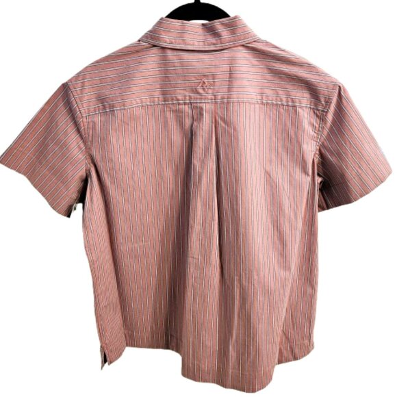 Ridgecut Toughwear Women’s Pink Striped Short-Sleeve Camp Shirt-SMALL - Picture 4 of 9